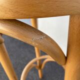 Curved wooden bar stool