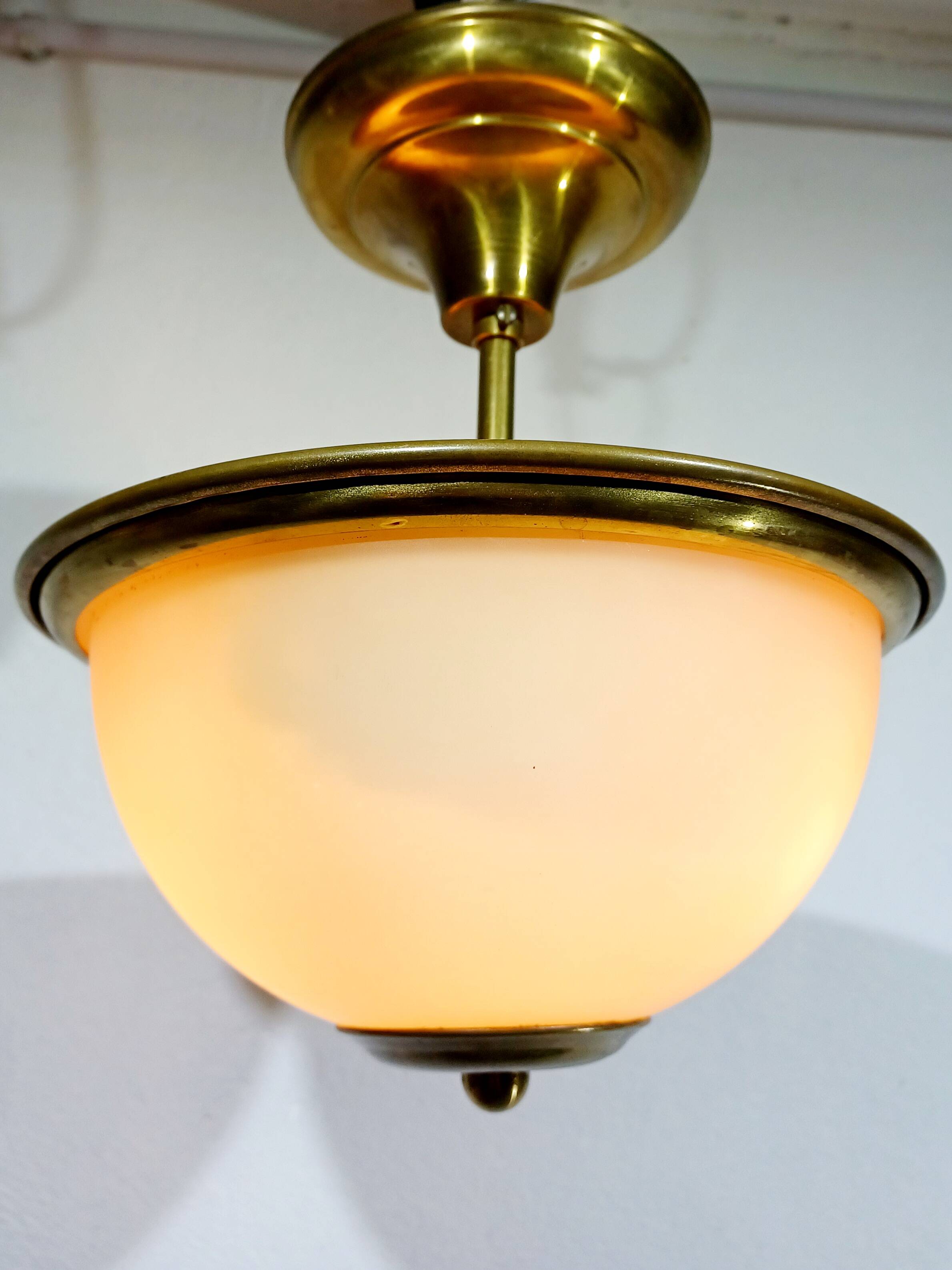 2-light brass ceiling light
