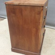 Petite commode Chêne Orme Acajou début XXème