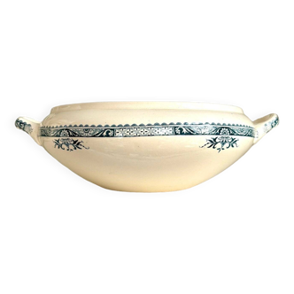 Longchamp eared salad bowl in iron terracotta, "Lily" service