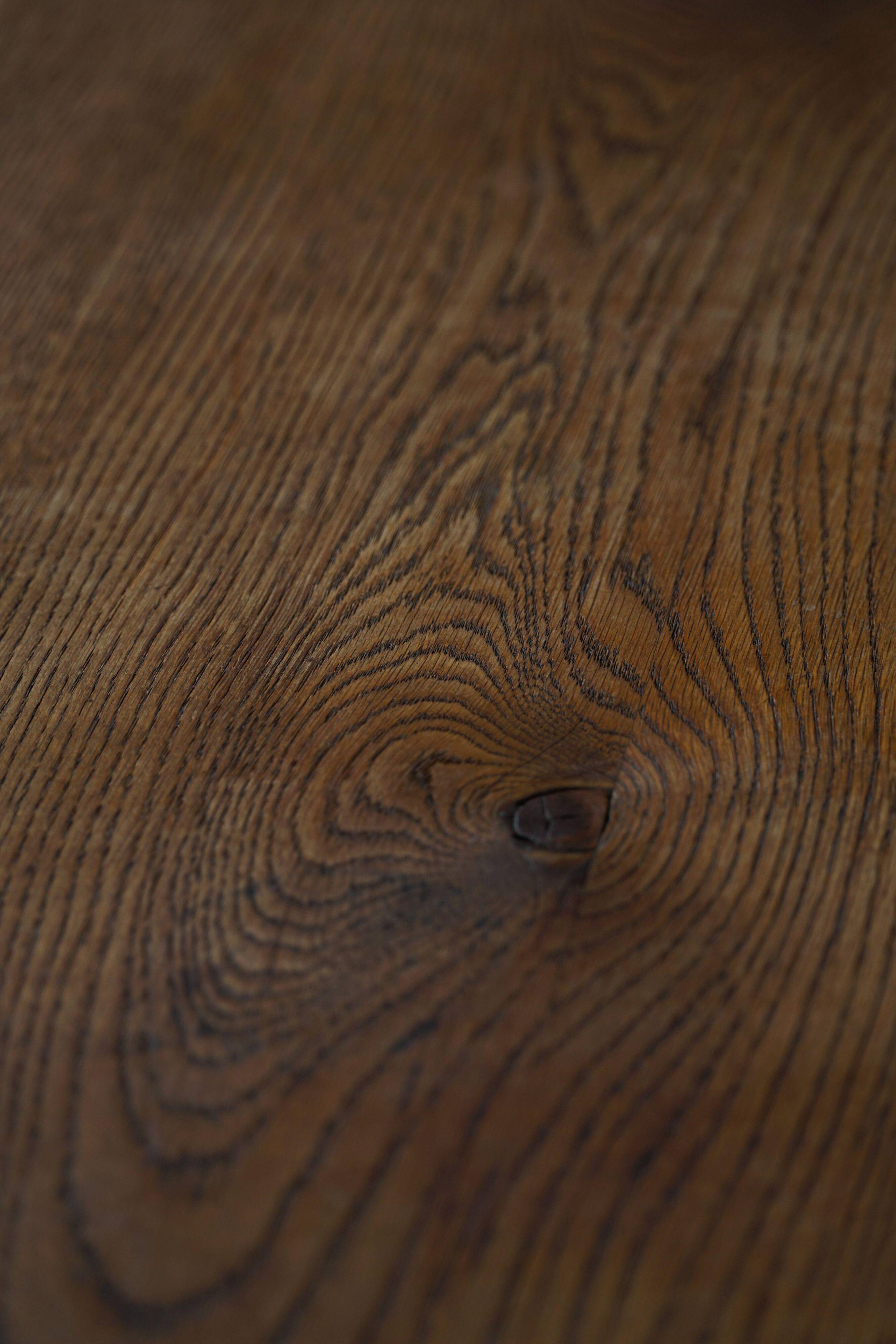 Baroque writing desk from the 1920s in solid oak, by a Danish cabinetmaker.
