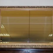 Vintage Bevelled Mirror in Silver and Gold, 1940s