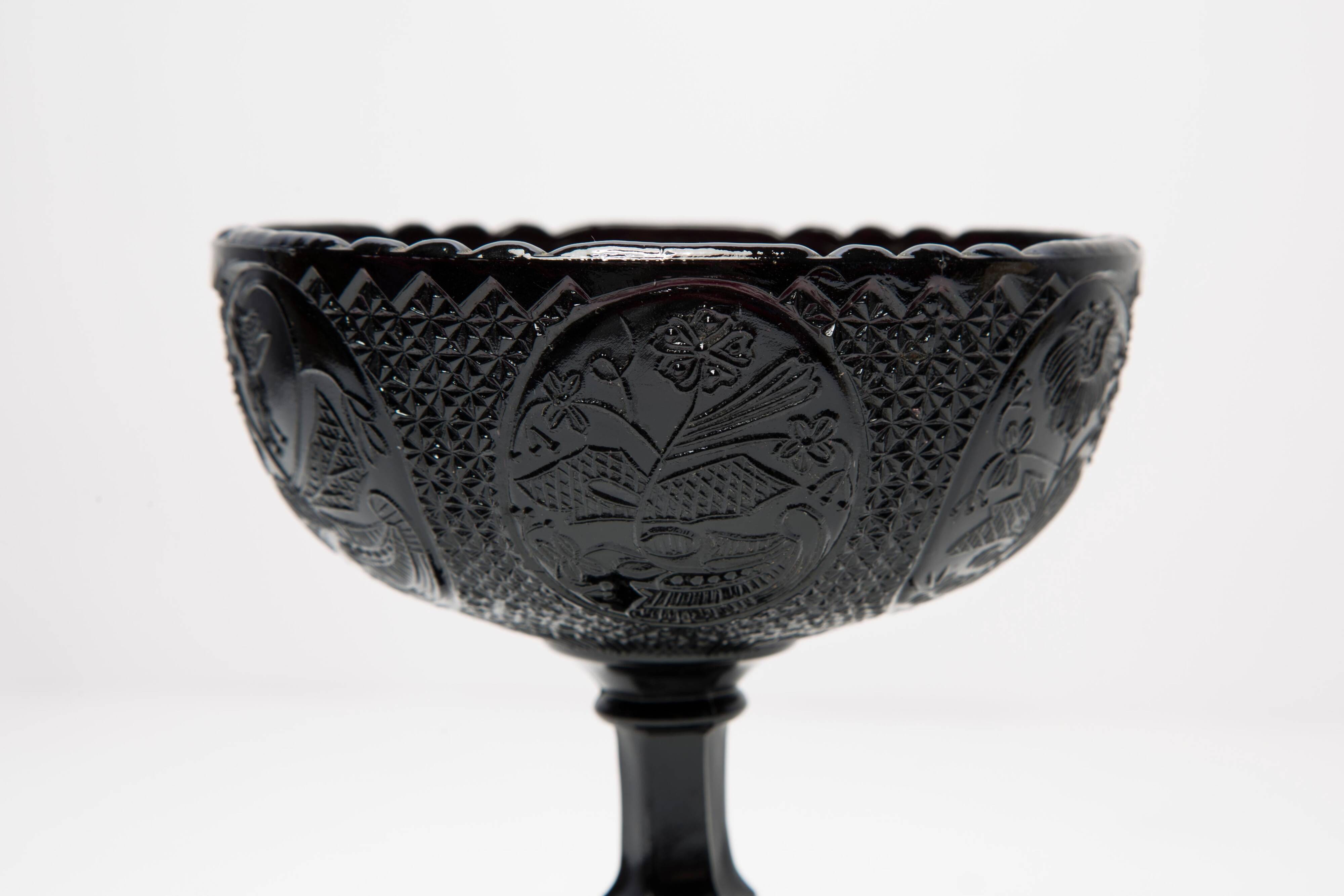 Vintage black decorative plate, Italy, 1960s