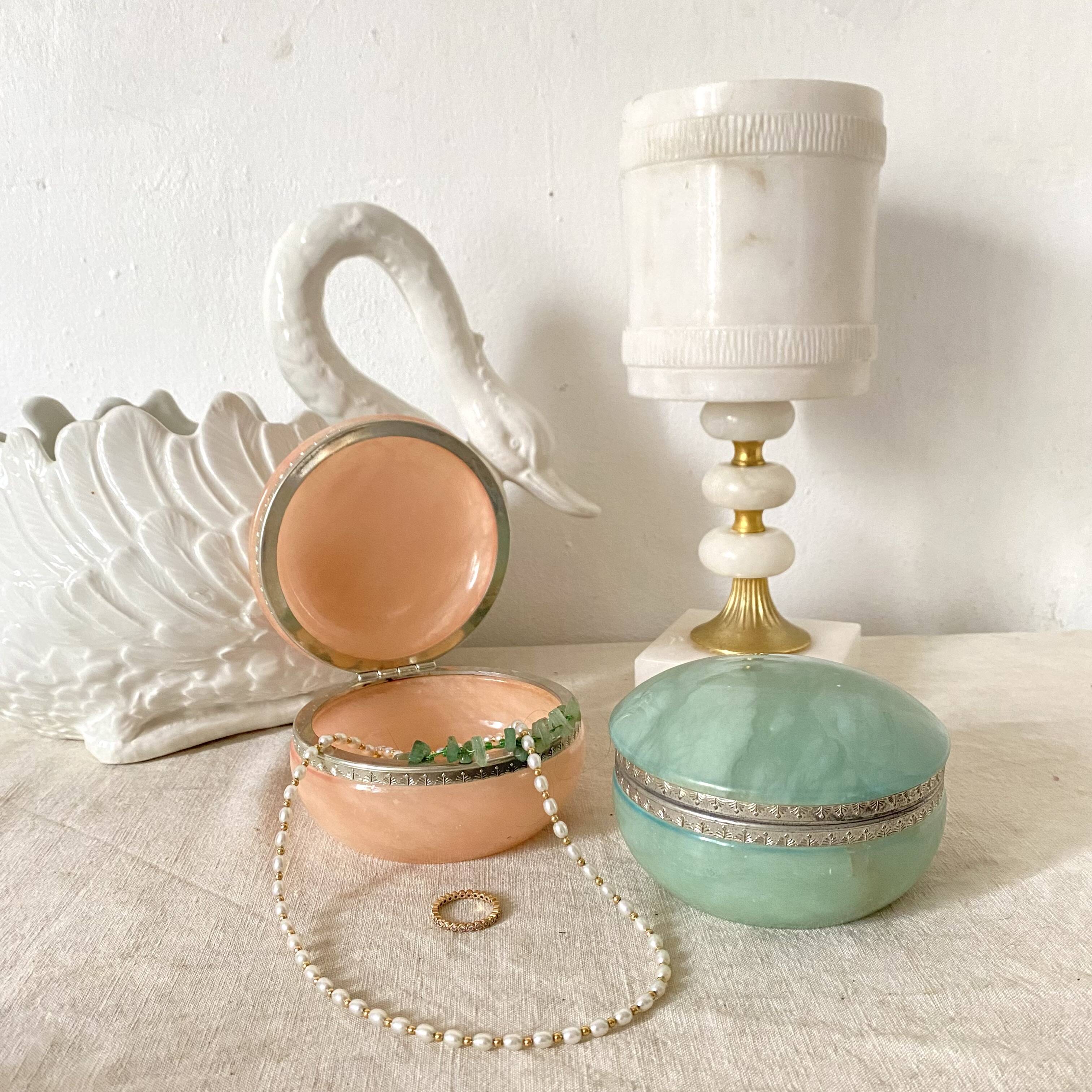 Alabaster jewelry boxes