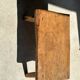 Coffee table in blond teak quadripod