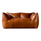 Le Bambole Sofa in Cognac Leather, Mario Bellini for B&B Italia 70s