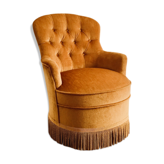 Fauteuil crapaud velours