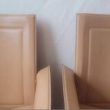 Pair of chairs with Italian design leather armrests