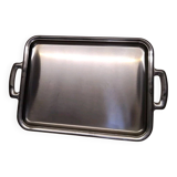 Motta rectangular stainless steel serving tray with handles