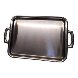 Plateau de service motta rectangulaire en acier inoxydable avec poignées