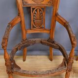 Paire de Fauteuils en Hêtre teinté – Début XXe