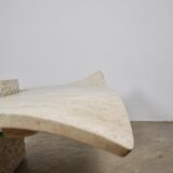 Coffee table in travertin 1980