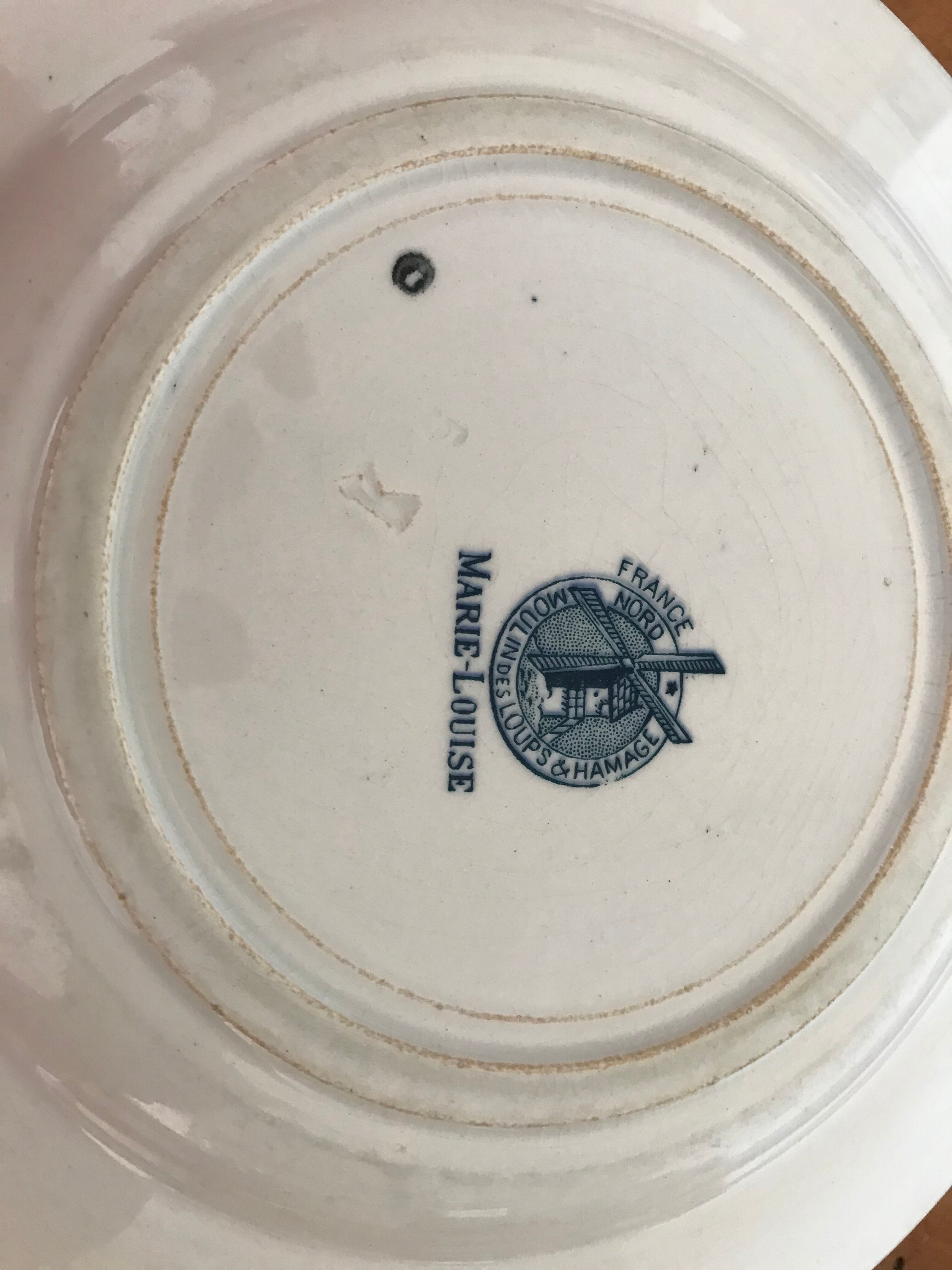 Flat plates Moulin des loups and Hamage "Marie-Louise"