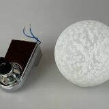 60s 70s Wall Lamp Globe Lamp Chrome & Glass German Space Age Design