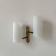 Vintage double wall light, brass and Perspex, Italy 1970