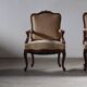 Pair of Vintage Danish Antique 18th century Lounge Chair, style of Louis XV