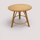 Table d'appoint tripode vintage en rotin et bambou (Ø44 cm) – Style Riviera