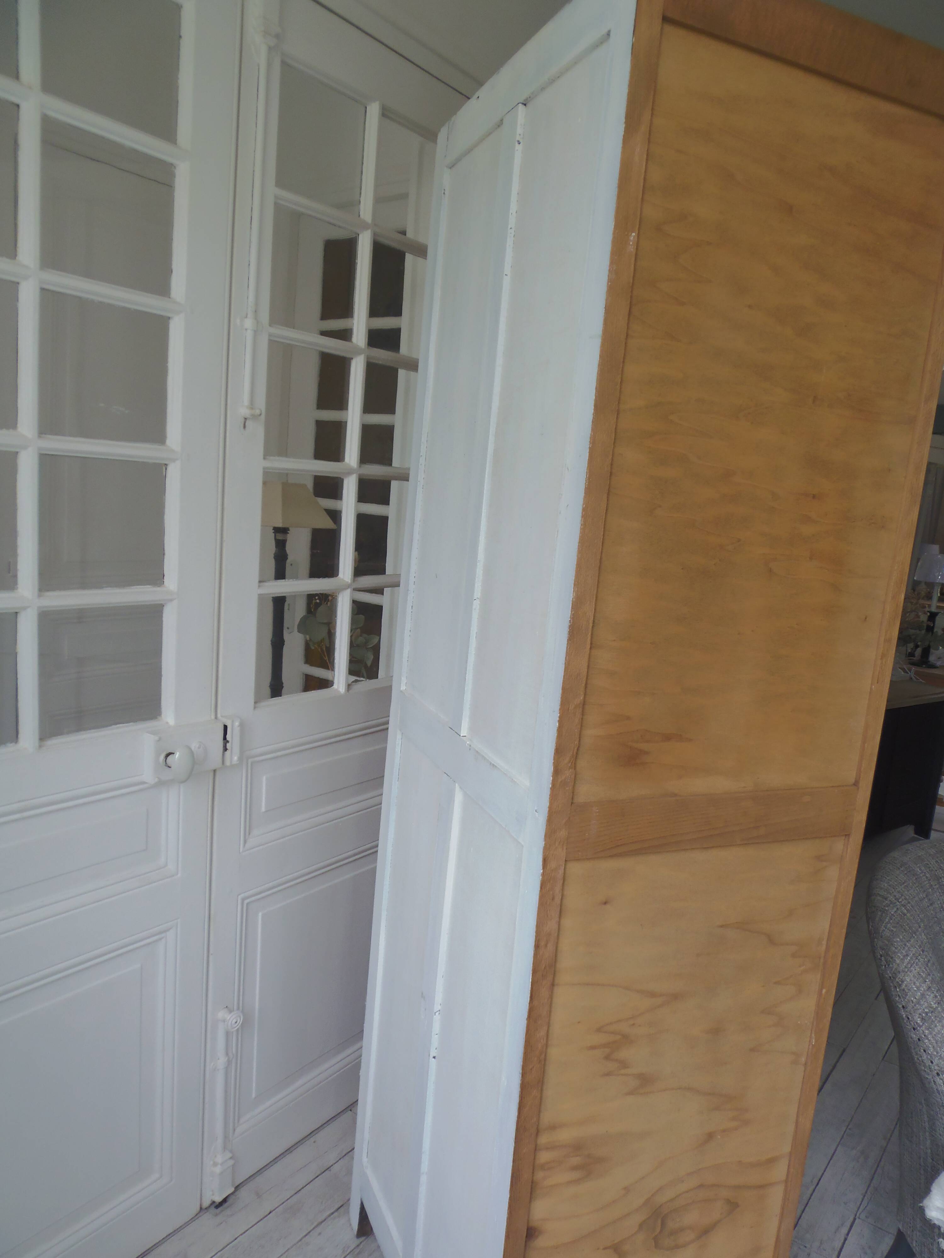 Wardrobe, vintage Parisian dresser has been completely sanded and waxed.