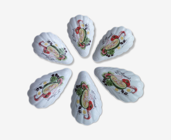 Service à avocats en porcelaine L'Hirondelle