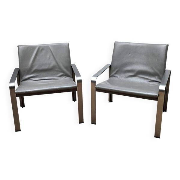 Paire de fauteuils Lounge Chair, J.Toussaint