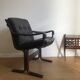 Armchair siesta brown leather by ingmar relling for westnofa