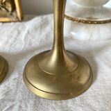Chiseled Brass Chalice Wine Glasses