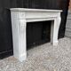 Louis XVI style fireplace in Carrara marble, circa 1880.