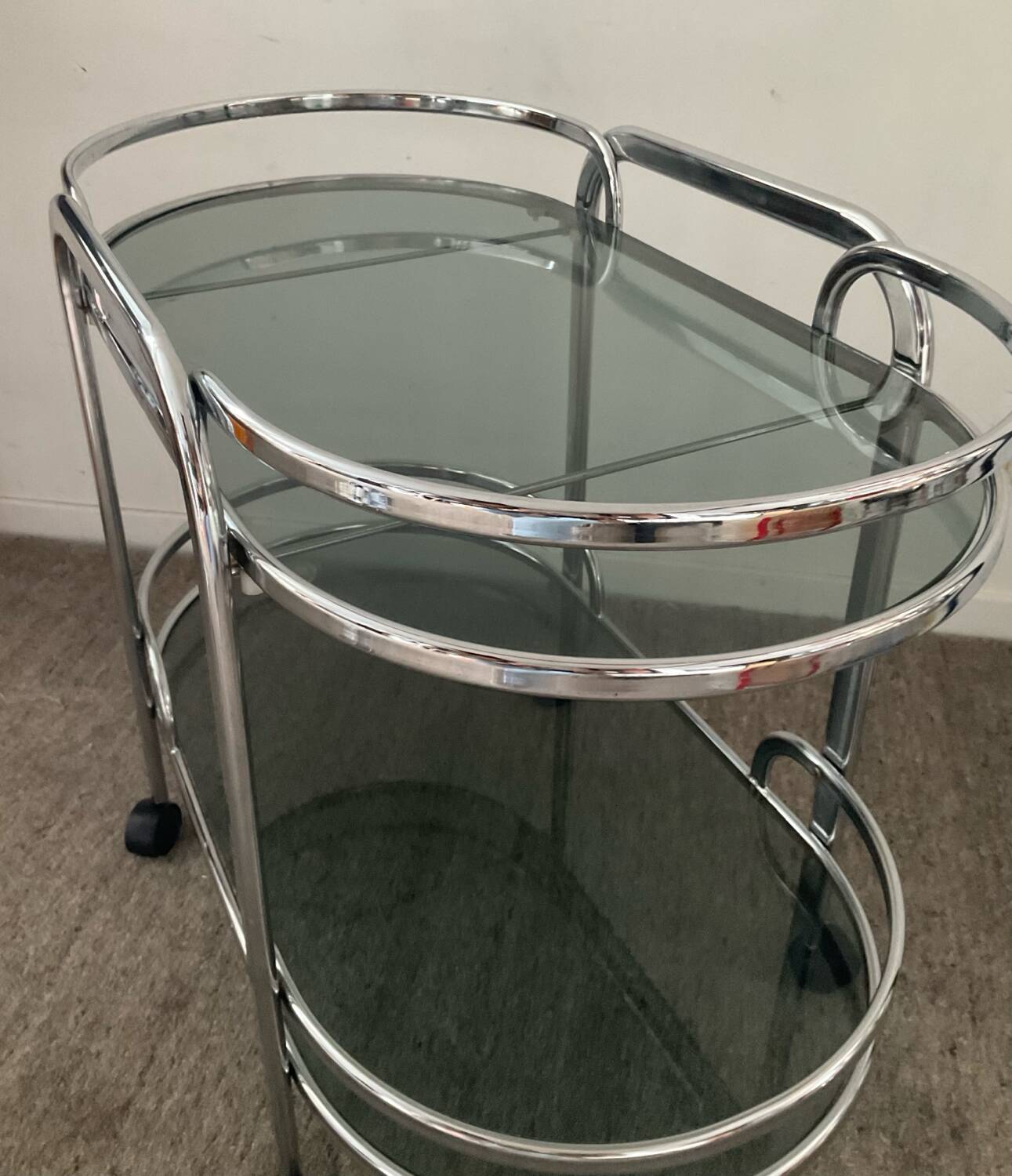 70s bar trolley on wheels