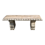 Stone garden bench