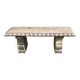 Stone garden bench