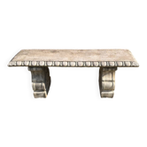 Stone garden bench