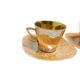 Pair of Helena cups, mid-century modern, porcelain, Wawel Porcelain Factory, Poland, 1970s.