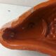 Old glazed terracotta mold, fish shape, Alsace
