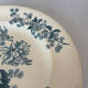 Flat plate iron earth Longwy model Ycho - blue flower faience ja