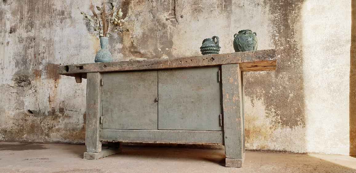 Old carpenter's workbench