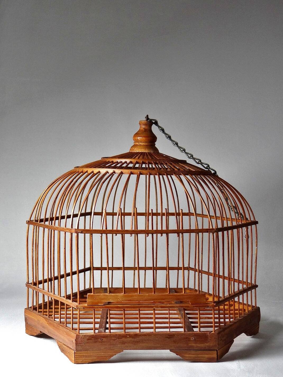 Vintage Chinese Bamboo Decorative Bird Cage
