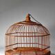 Cage à oiseaux chinoise vintage en bambou