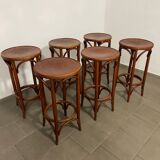 Set of 6 Thonet bar stools