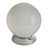 Minimalist white opaline globe