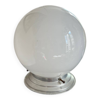 Minimalist white opaline globe