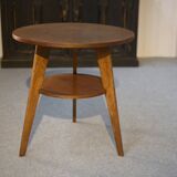 1960s oak pedestal table