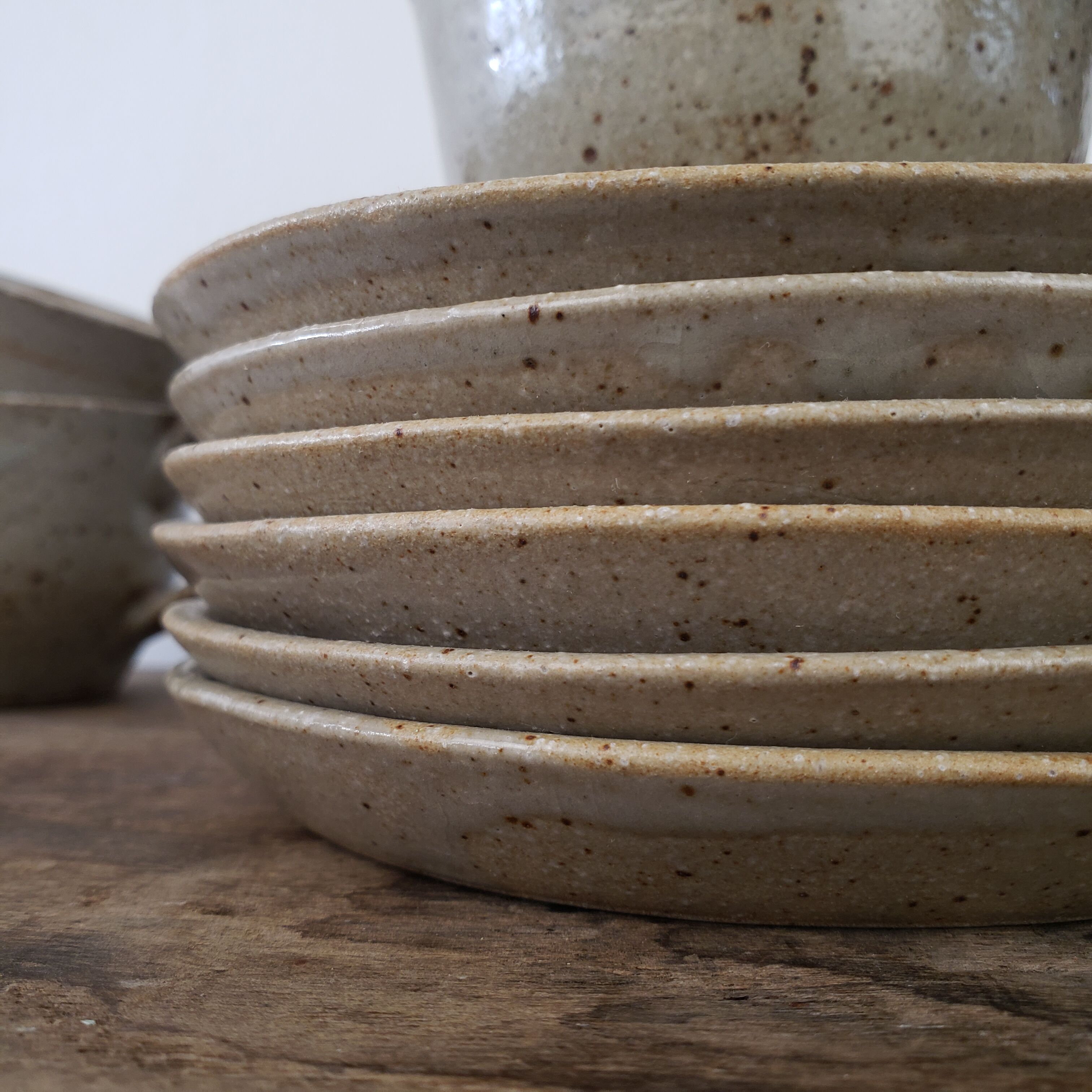 Gray stoneware cups