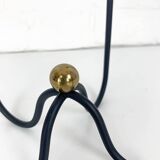 Brass and metal candlestick by Gunnar Ander for Ystad Metall, Sweden, 1950s