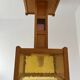 1960s wooden stained glass pendant light