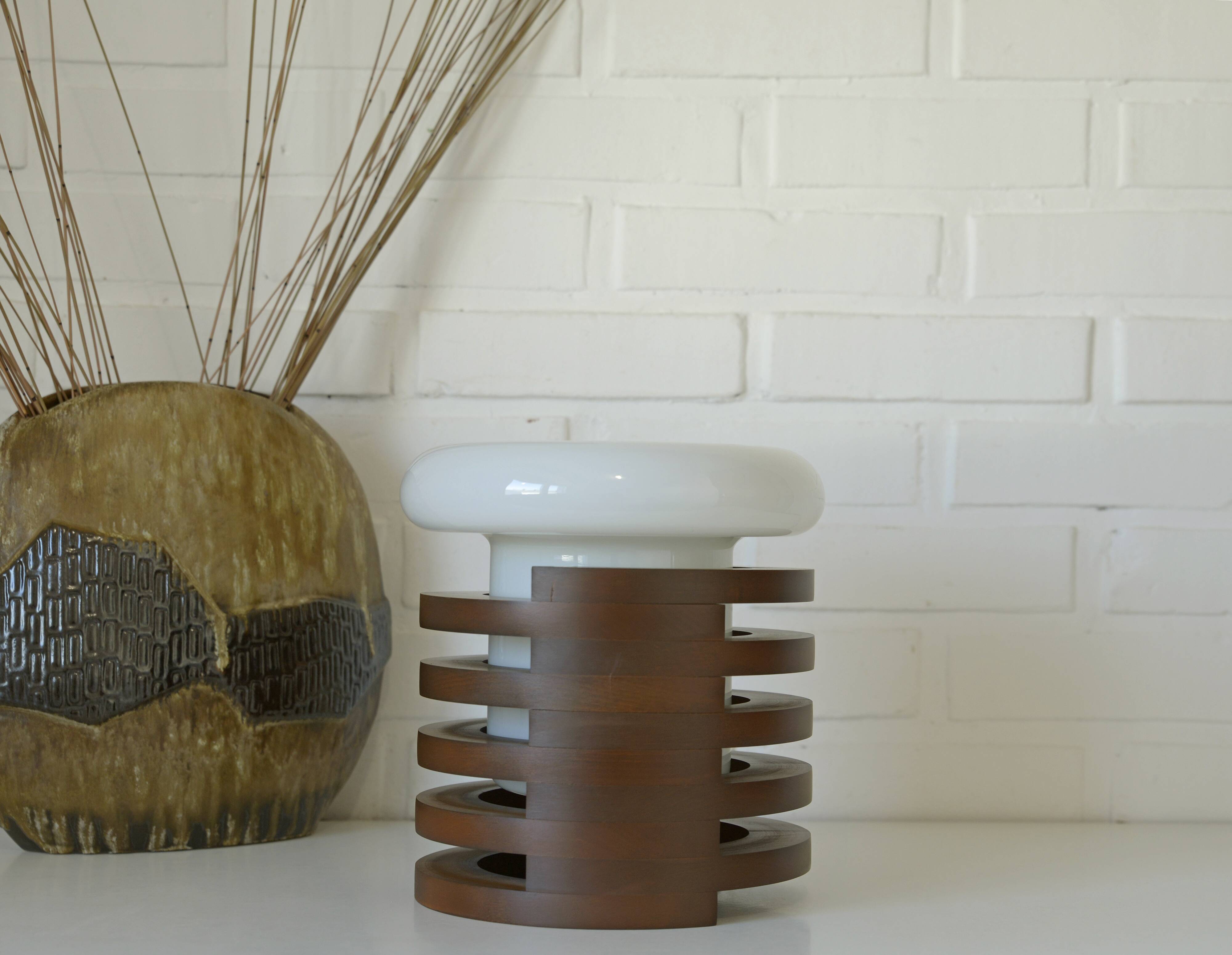 Brutalist Floor Light Mid Century Modern Vintage Mushroom Table Lamp NOS