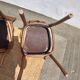 set of 3 curved wooden bistro chairs with patterns