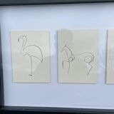 Pablo Picasso lithographie réimpression animal encadré