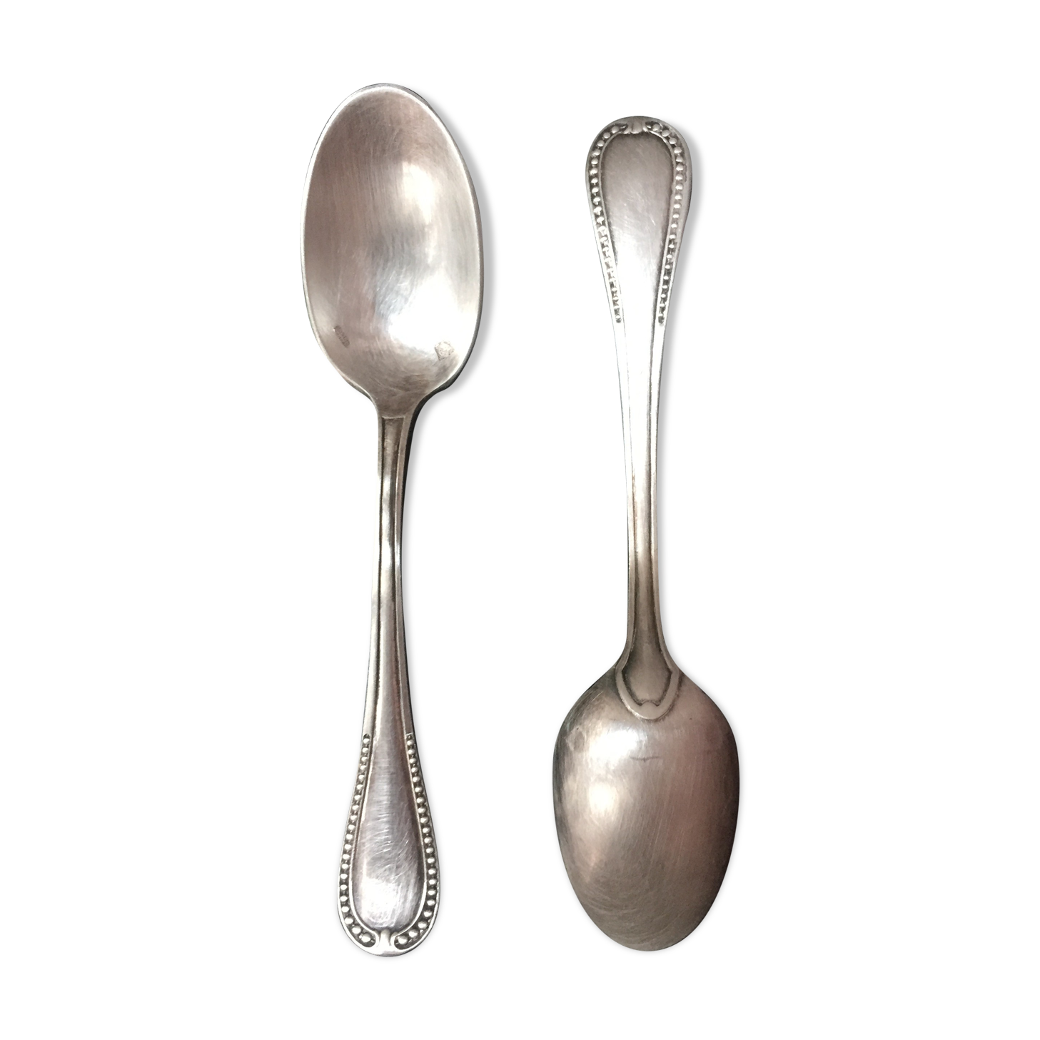 Set de 12 cuillères argentées Ravinet d'enfert -décor coquille - écrin