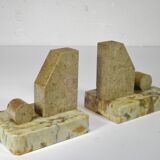 Pair of Marble Bookends from the Art Deco period