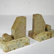 Pair of Marble Bookends from the Art Deco period